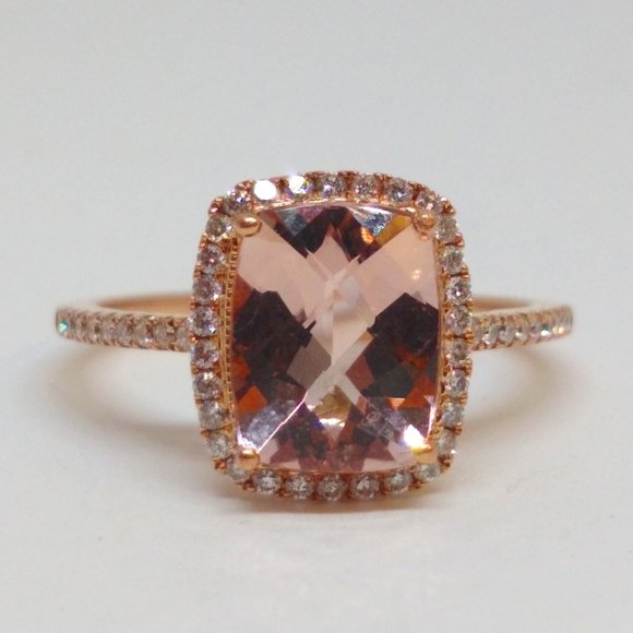 14K Rose Gold Morganite Ring - Picture 1 of 4